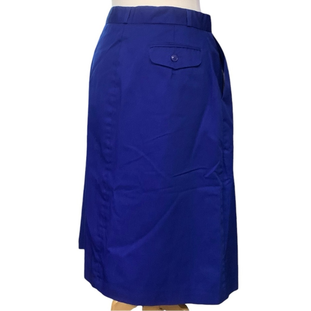 ❤️Vintage blue button down pencil skirt size 14 with pockets - Picture 2 of 7